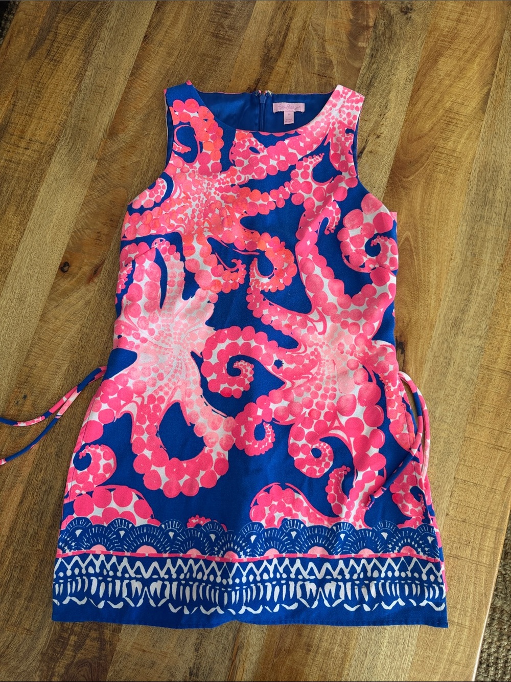 Lilly Pulitzer Hot Pink & Navy Octopus-Print Mini Dress